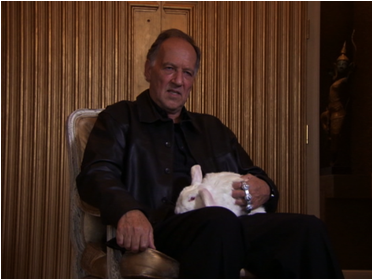 The German with his rabbit named Munchkin, The Grand